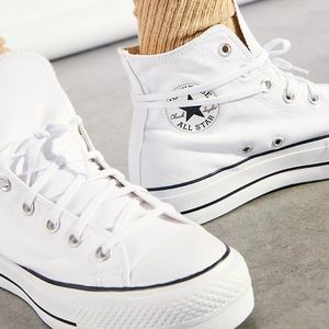 White platform converse
